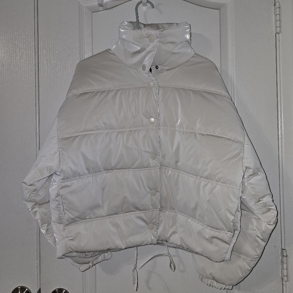 Reflective cream jacket